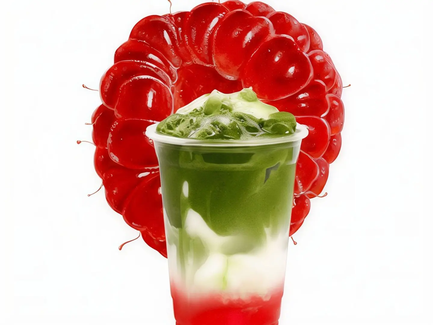 ماتشا التوت الأحمر