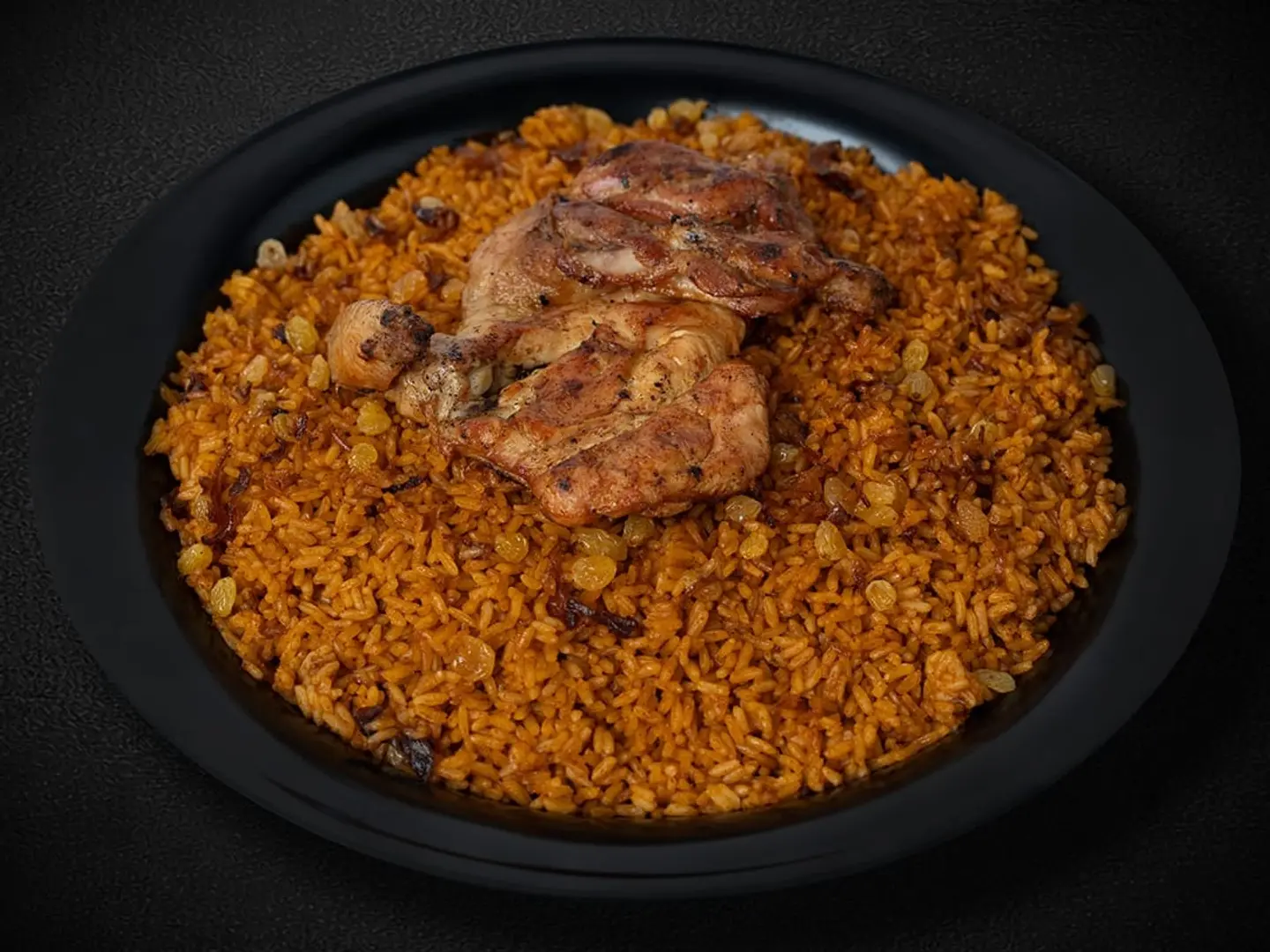 نصف دجاج مظبي أرز أحمر أمريكي