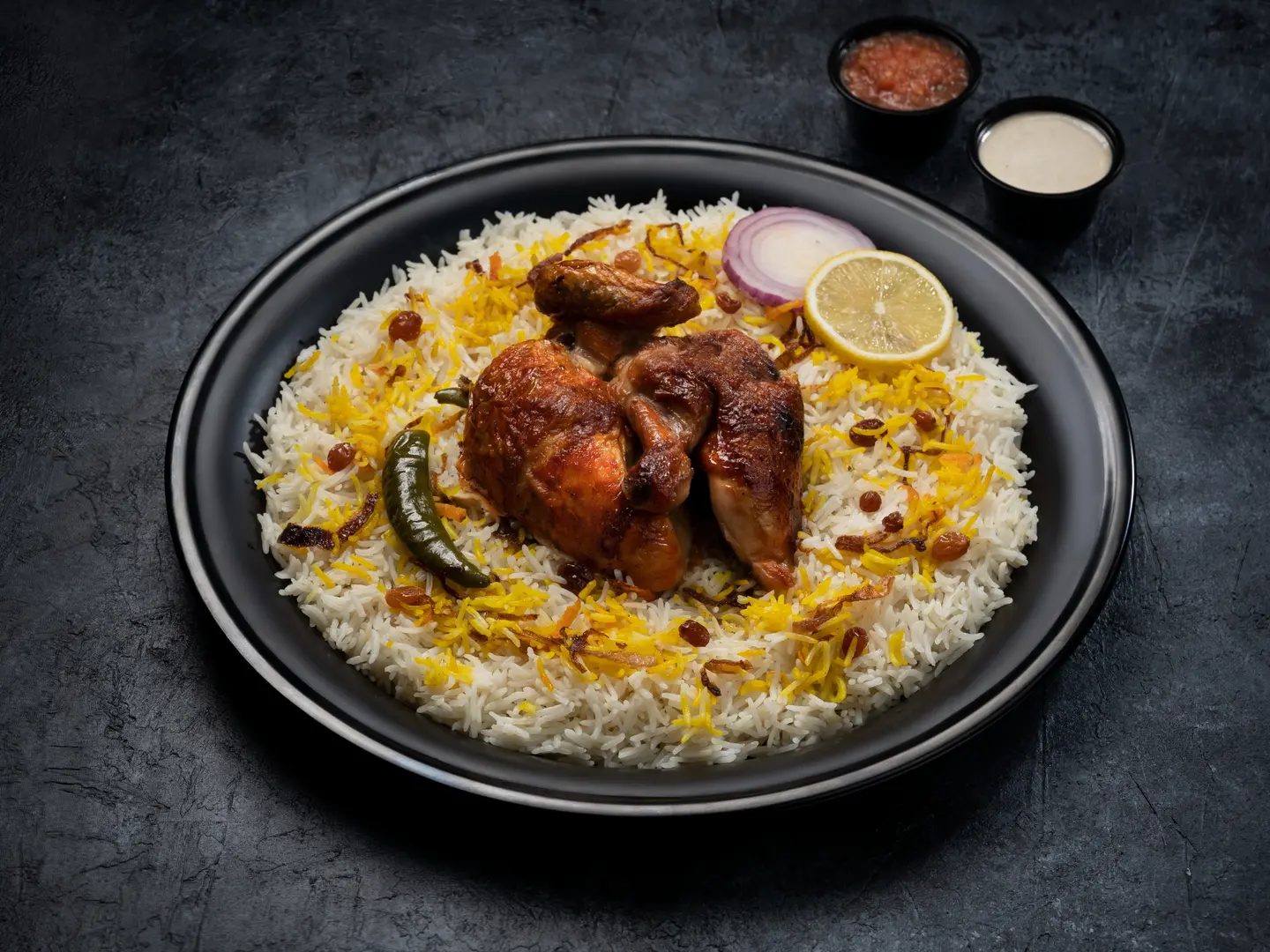 نصف دجاج شواية مع أرز شعبى