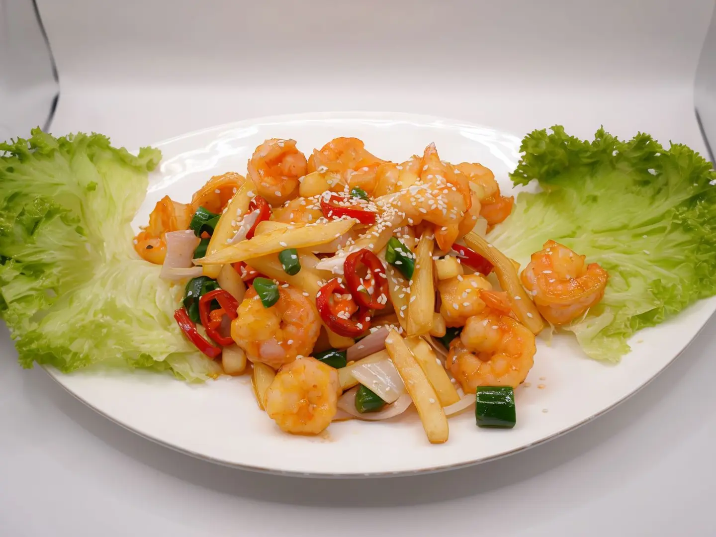 طبق الجمبري بالبطاطا