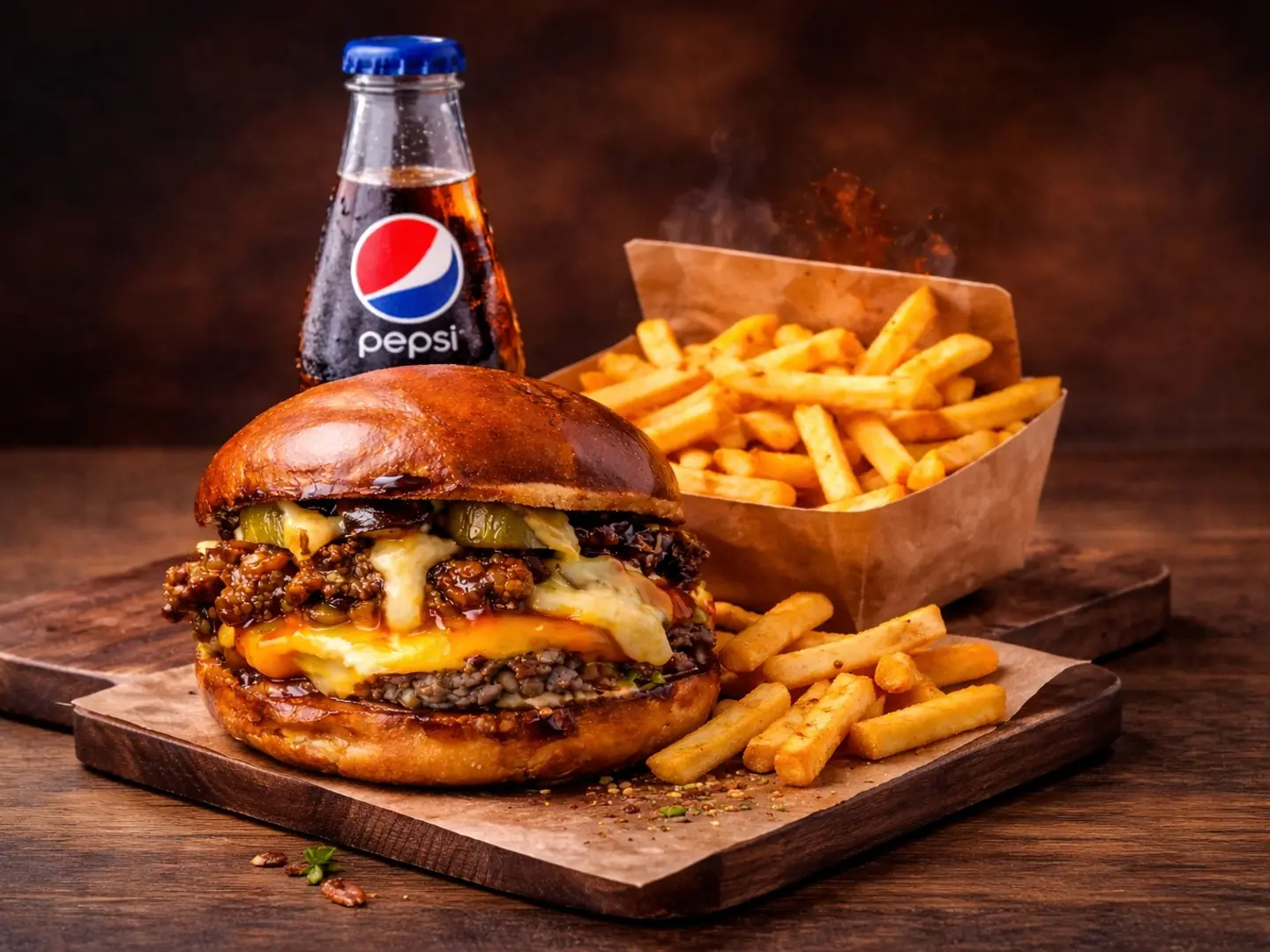 Nomad Chili Carne Burger Meal