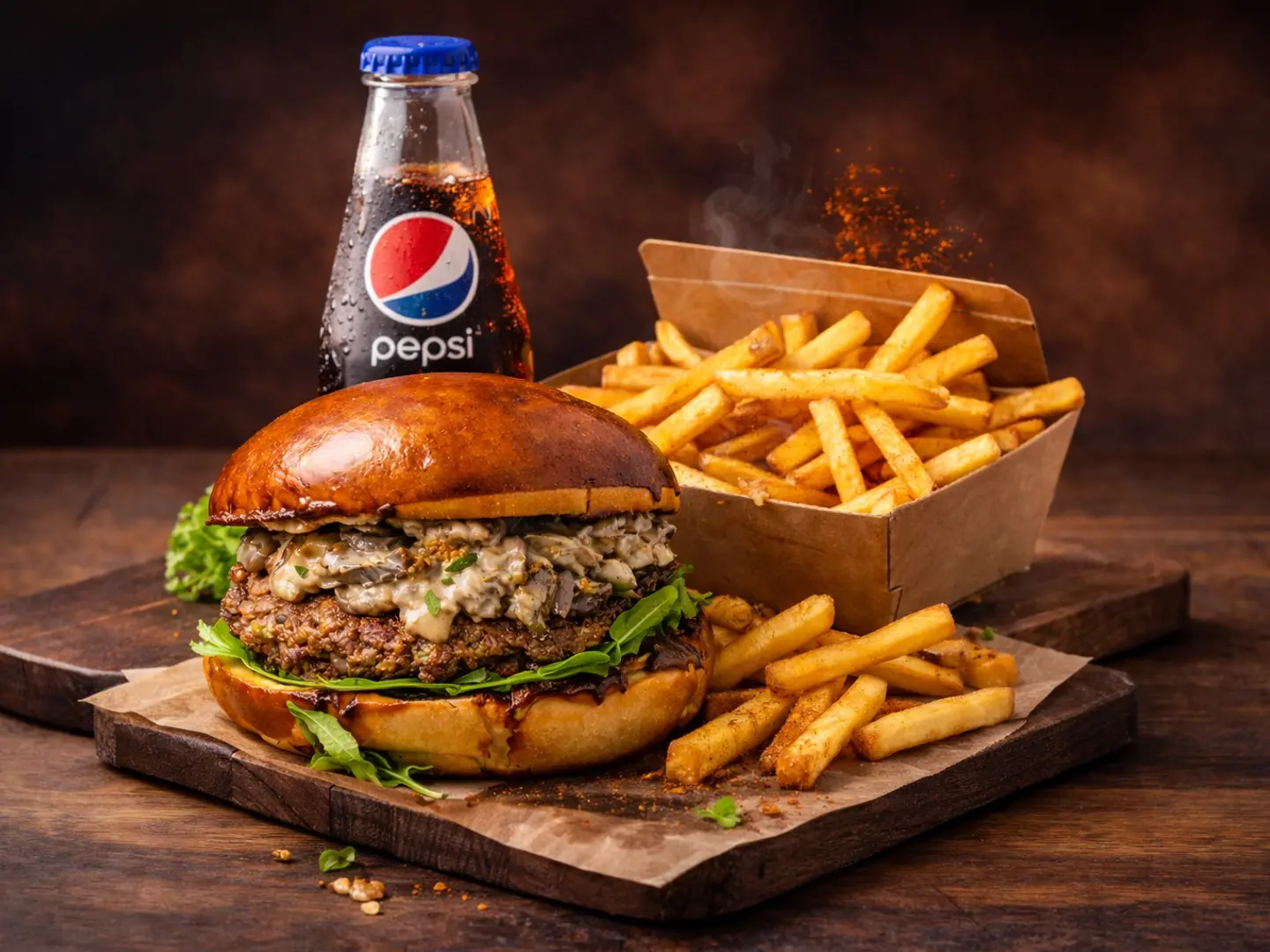 Arabian Mushroom Burger Meal