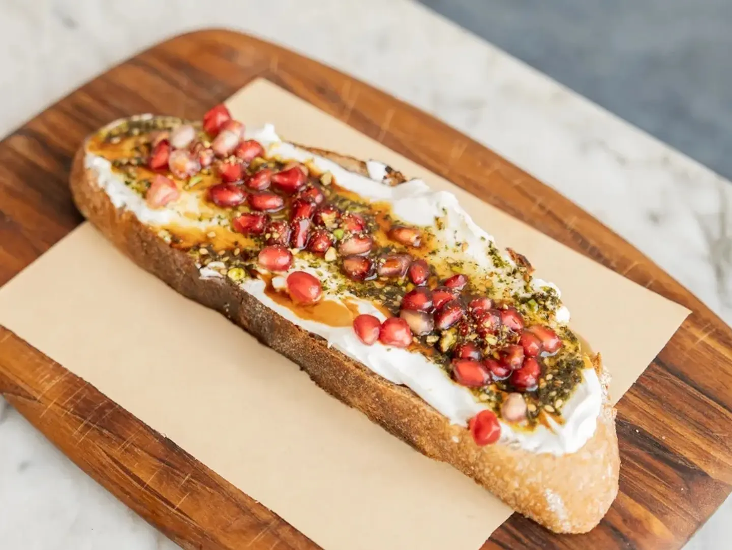 Labnah Pomegranate Toast