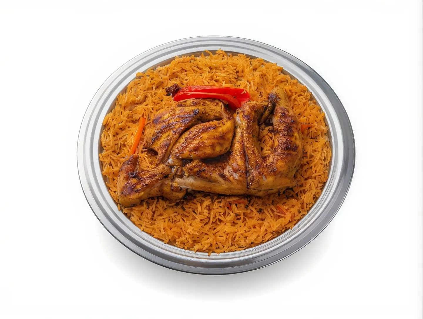نص حبة دجاج على الفحم