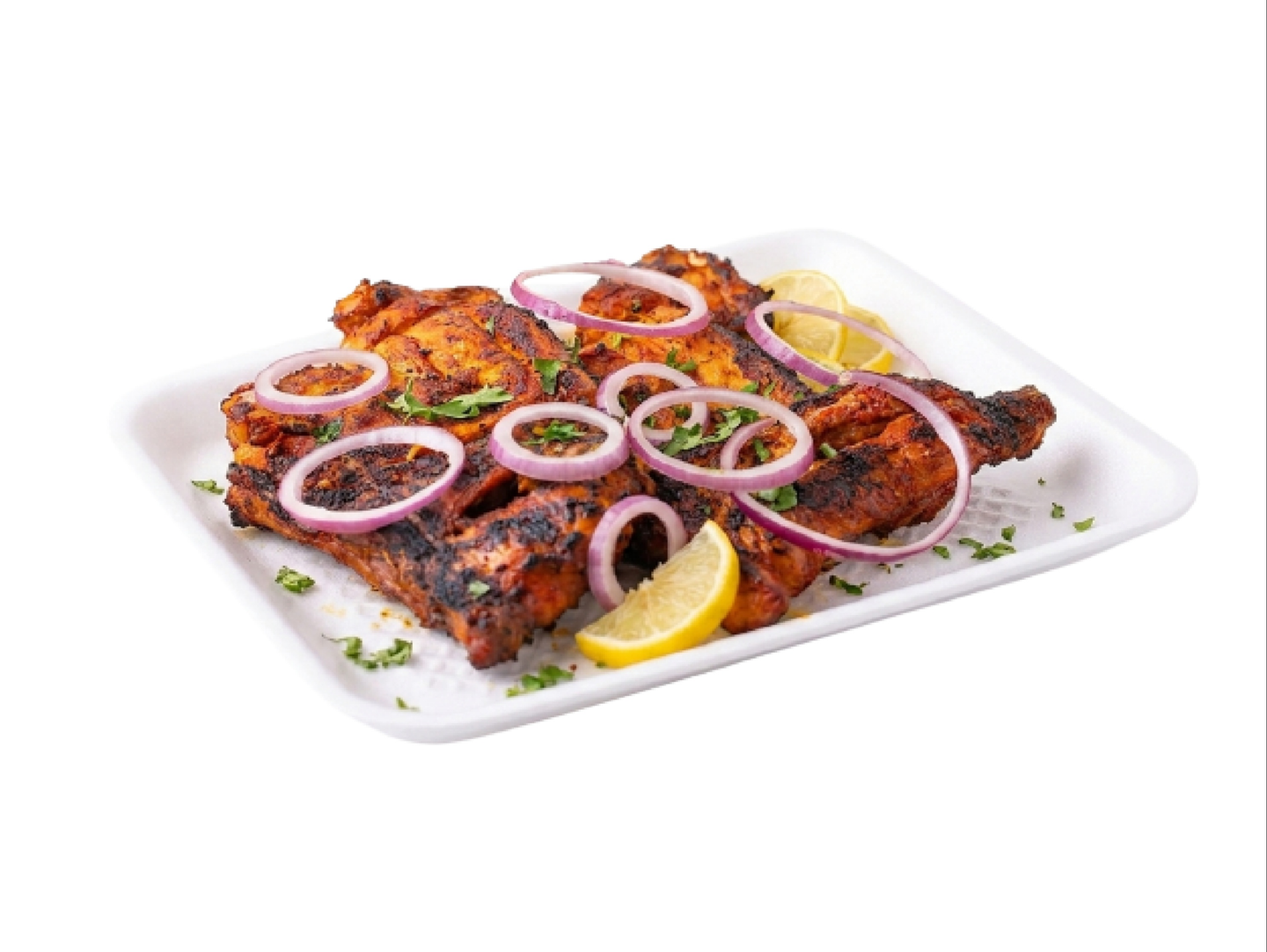 دجاج على الفحم سادة - نص حبة دجاج