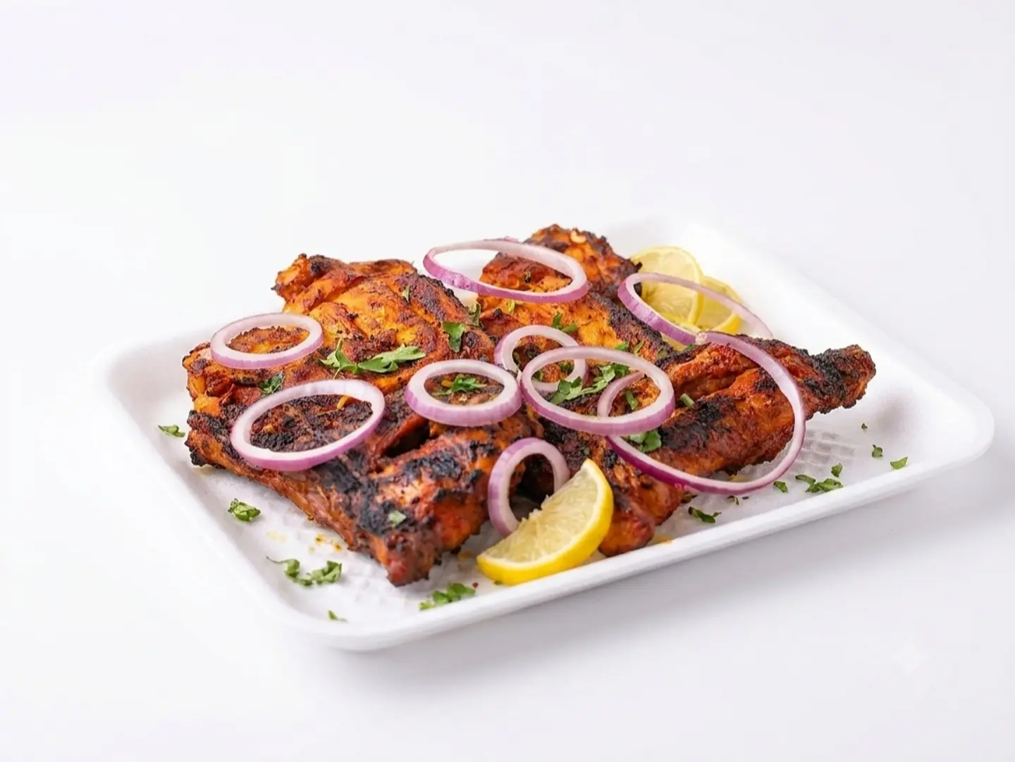 Plain Chicken On Charcoal - Half A Chicken