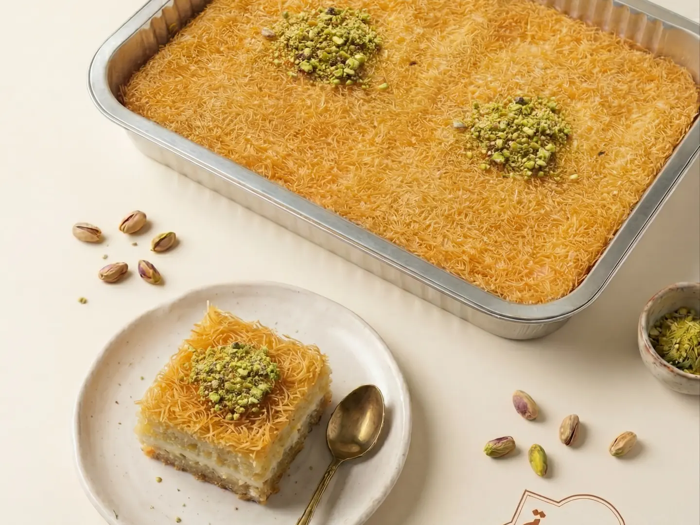 بسبوسة بالشعيرية والقشطة - كبير