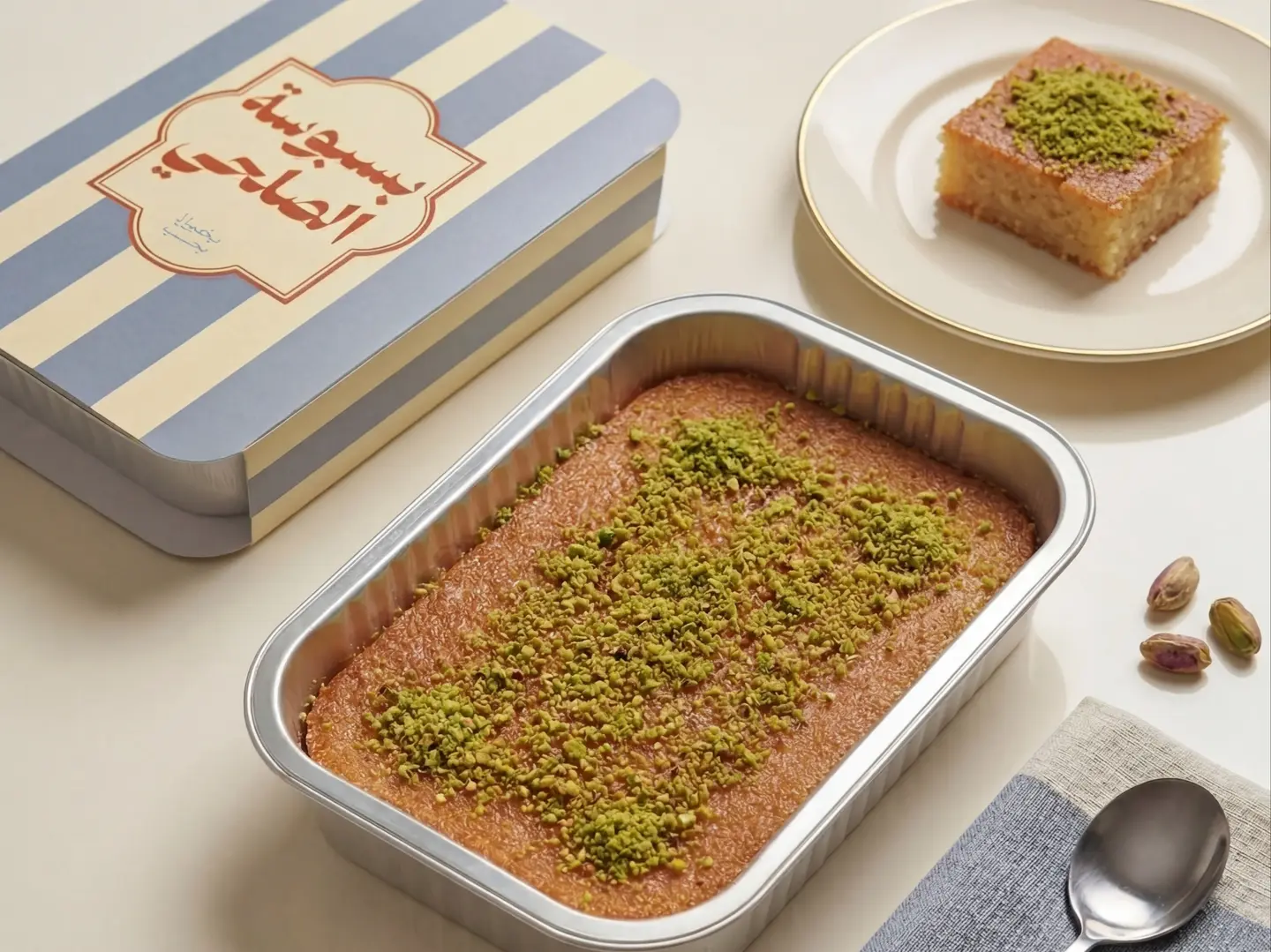 بسبوسة سادة - وسط