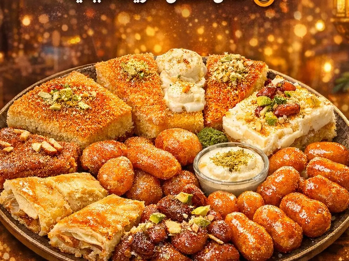 Mixed Sweets Plate, Medium Size, Serves Two Or Three People