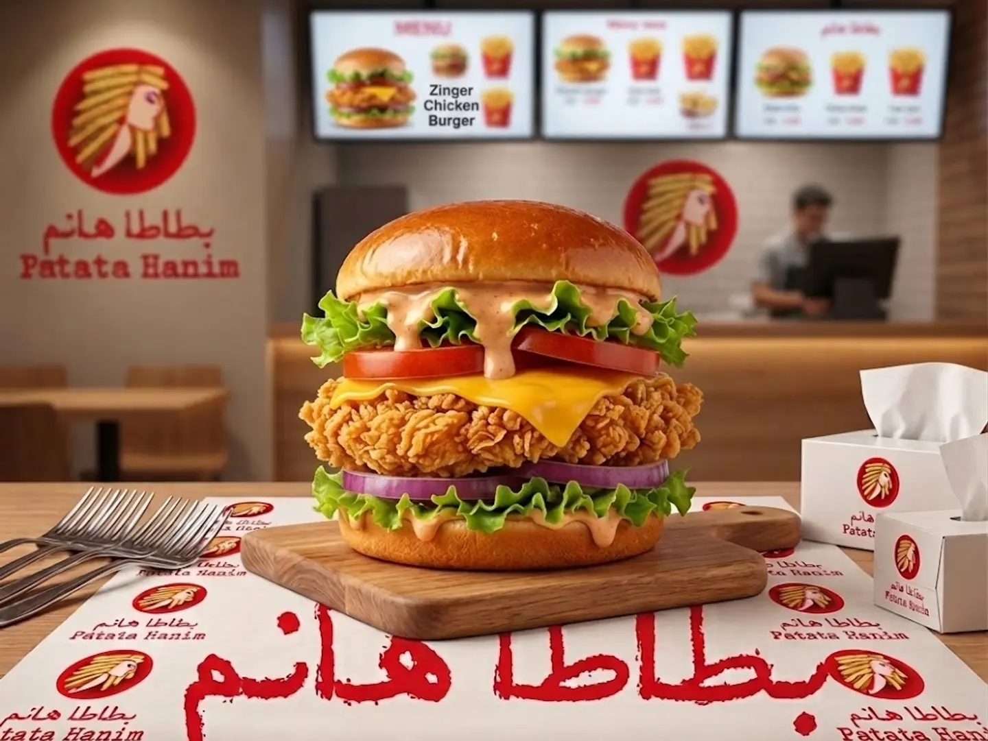 برجر دجاج زنجر