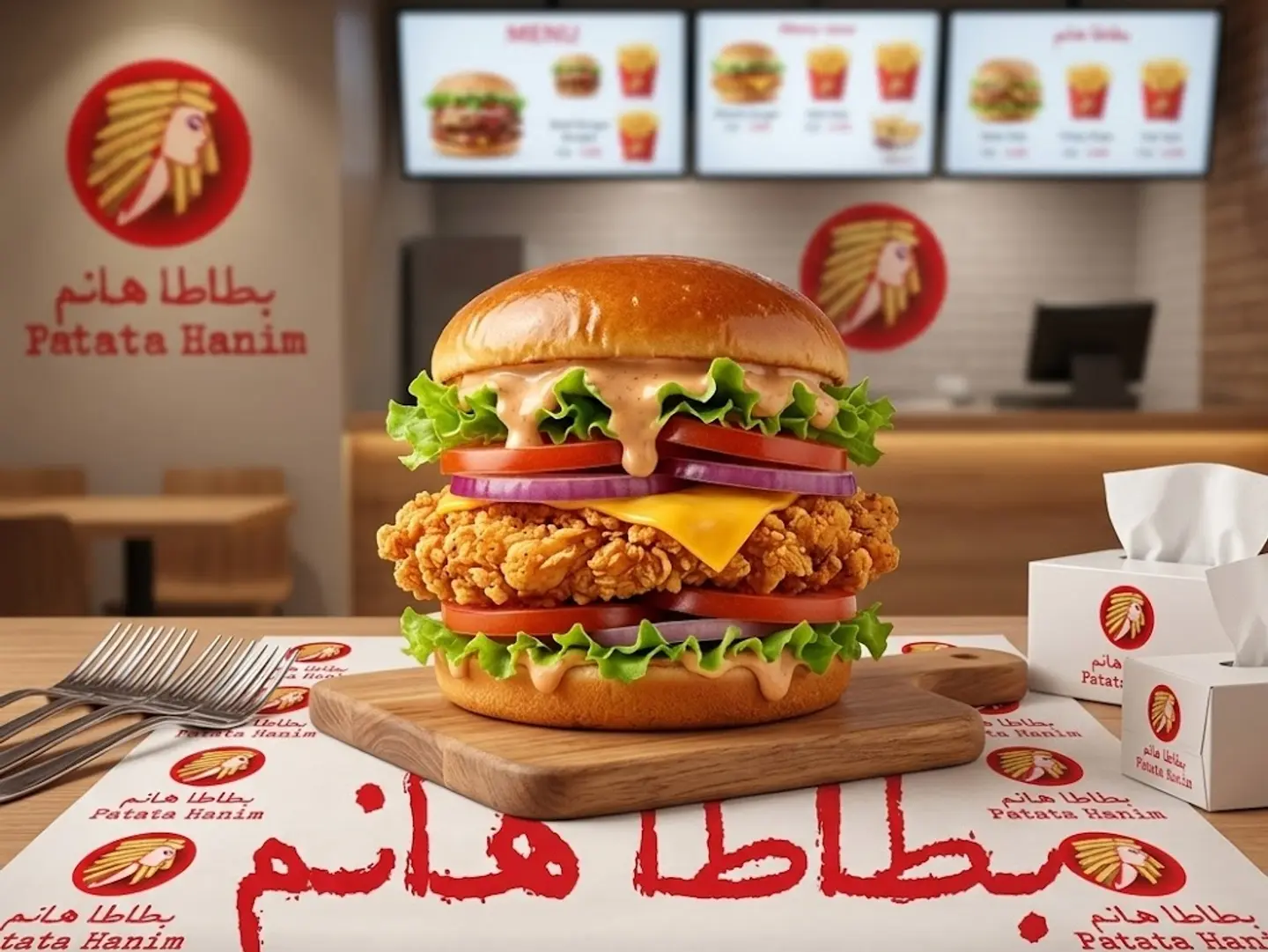 برجر دجاج كرسبي
