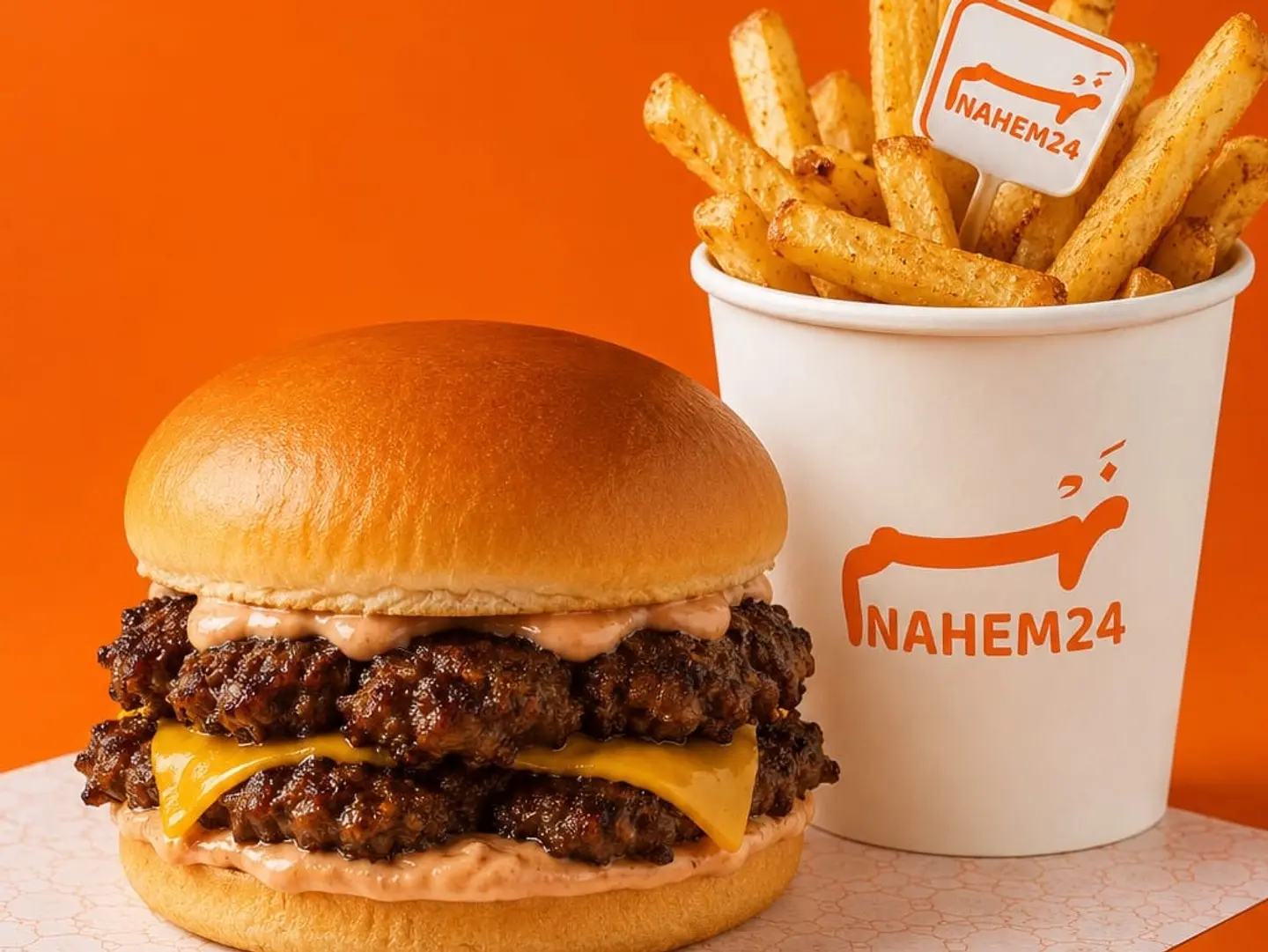 Smash Double Meat Burger With Fries