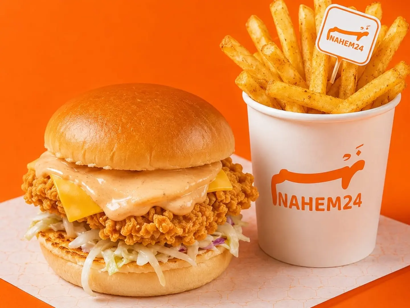 Zinger Chicken Burger With Fries