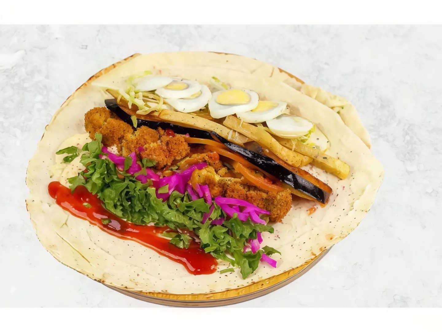 Mixed Falafel With Breaded Chicken And Cauliflower