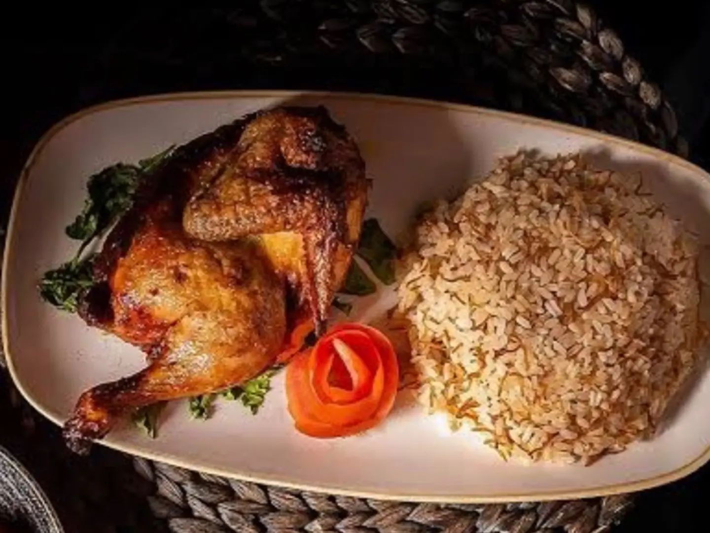 Quarter Chicken With Egyptian Rice