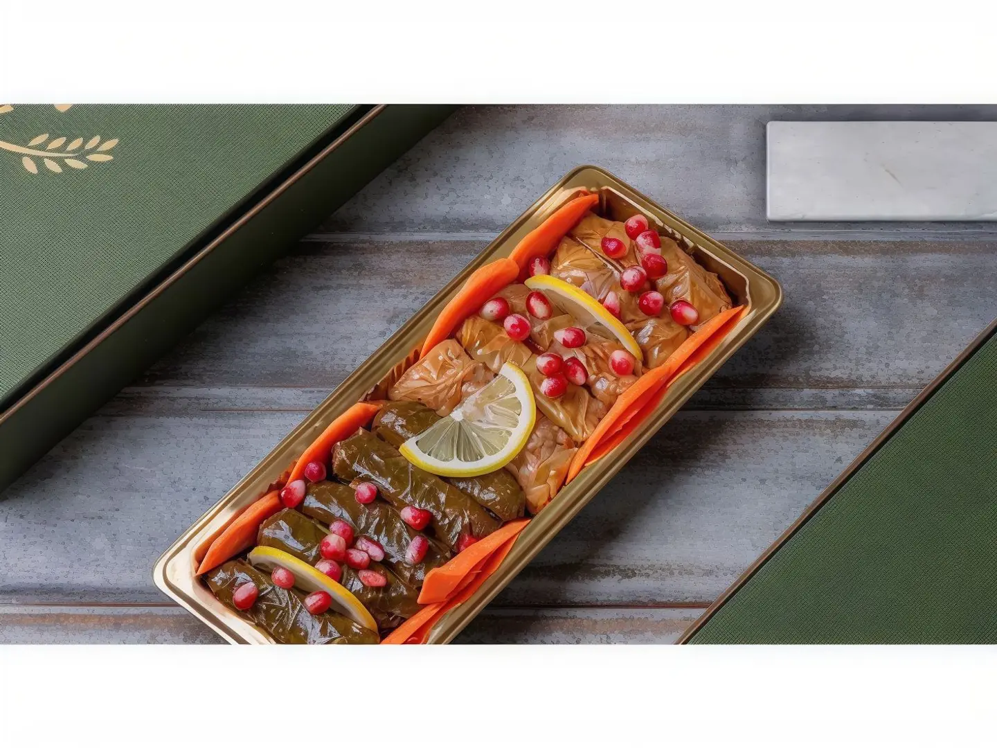 Mixed Stuffed Grape Leaves & Cabbage