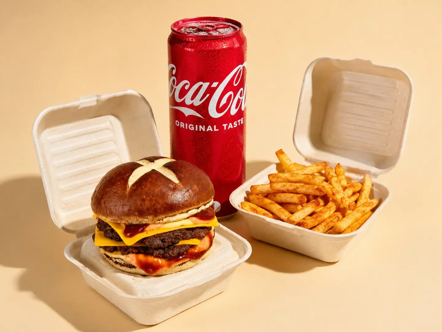 Double Beef Pretzel Burger