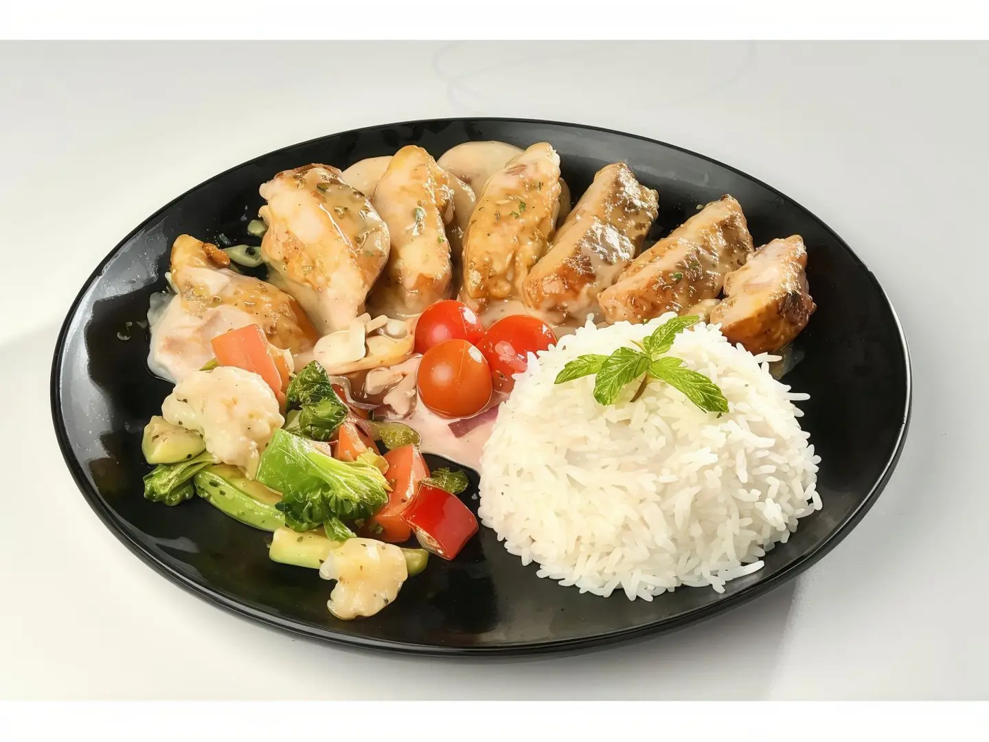 قطع دجاج ناجتس مع أرز