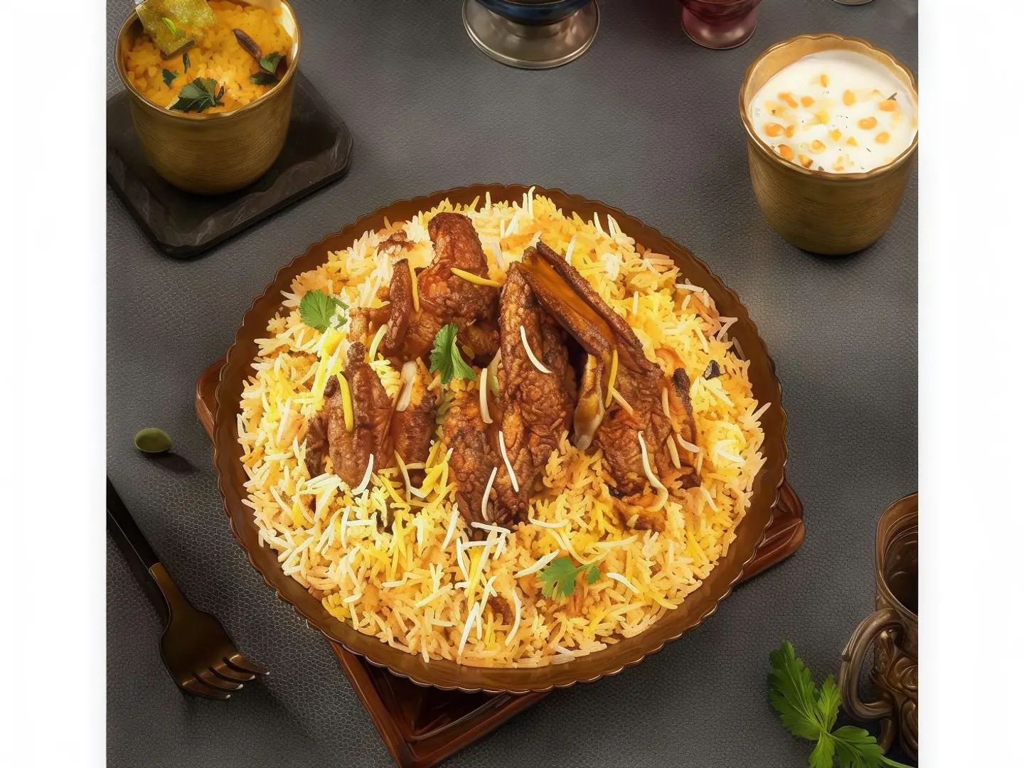 برياني لحم الضأن عظم