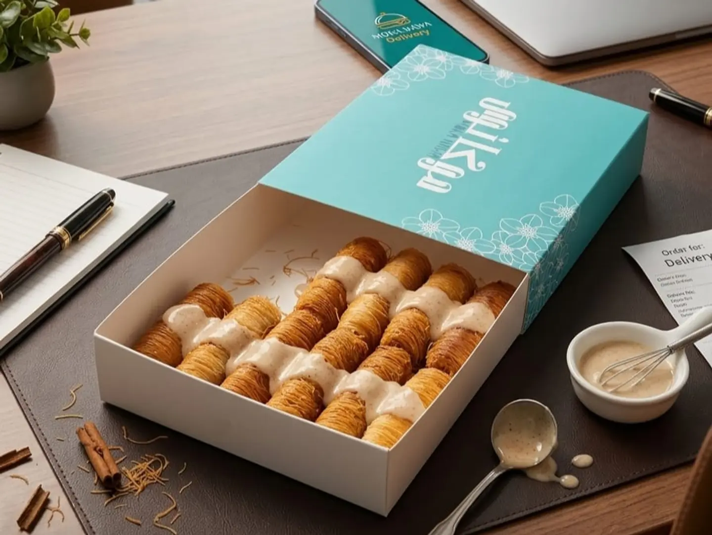 Mini Cinnamon Rolls Kunafa Fingers