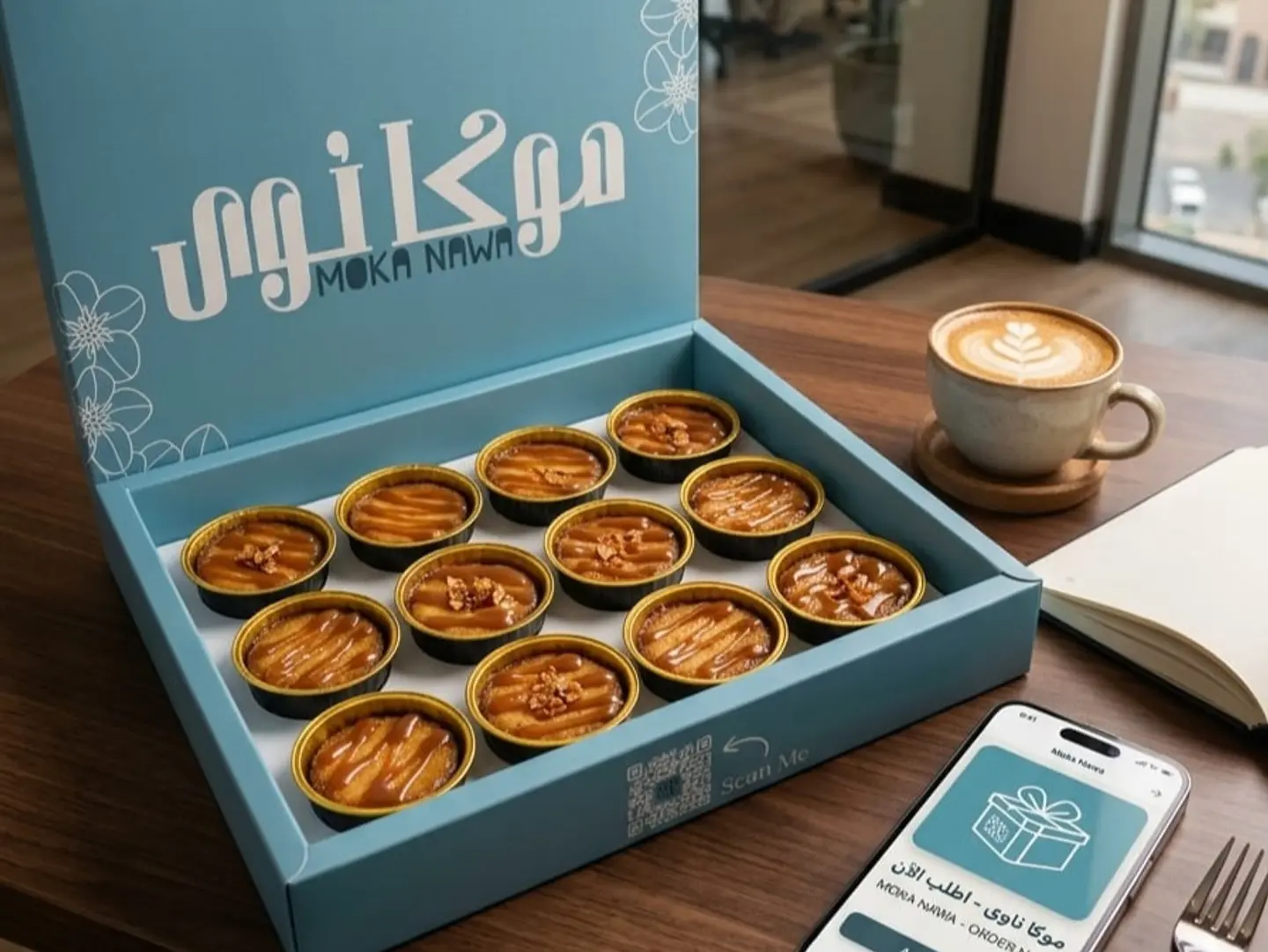ميني ١٢ حبة بسبوسة كراميل