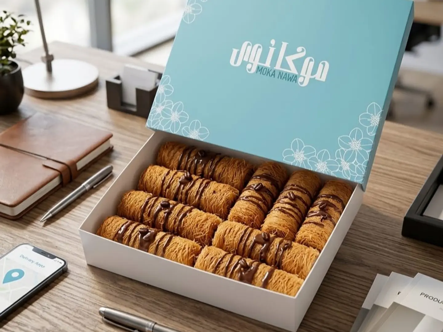 Small Mocha Kunafa Fingers