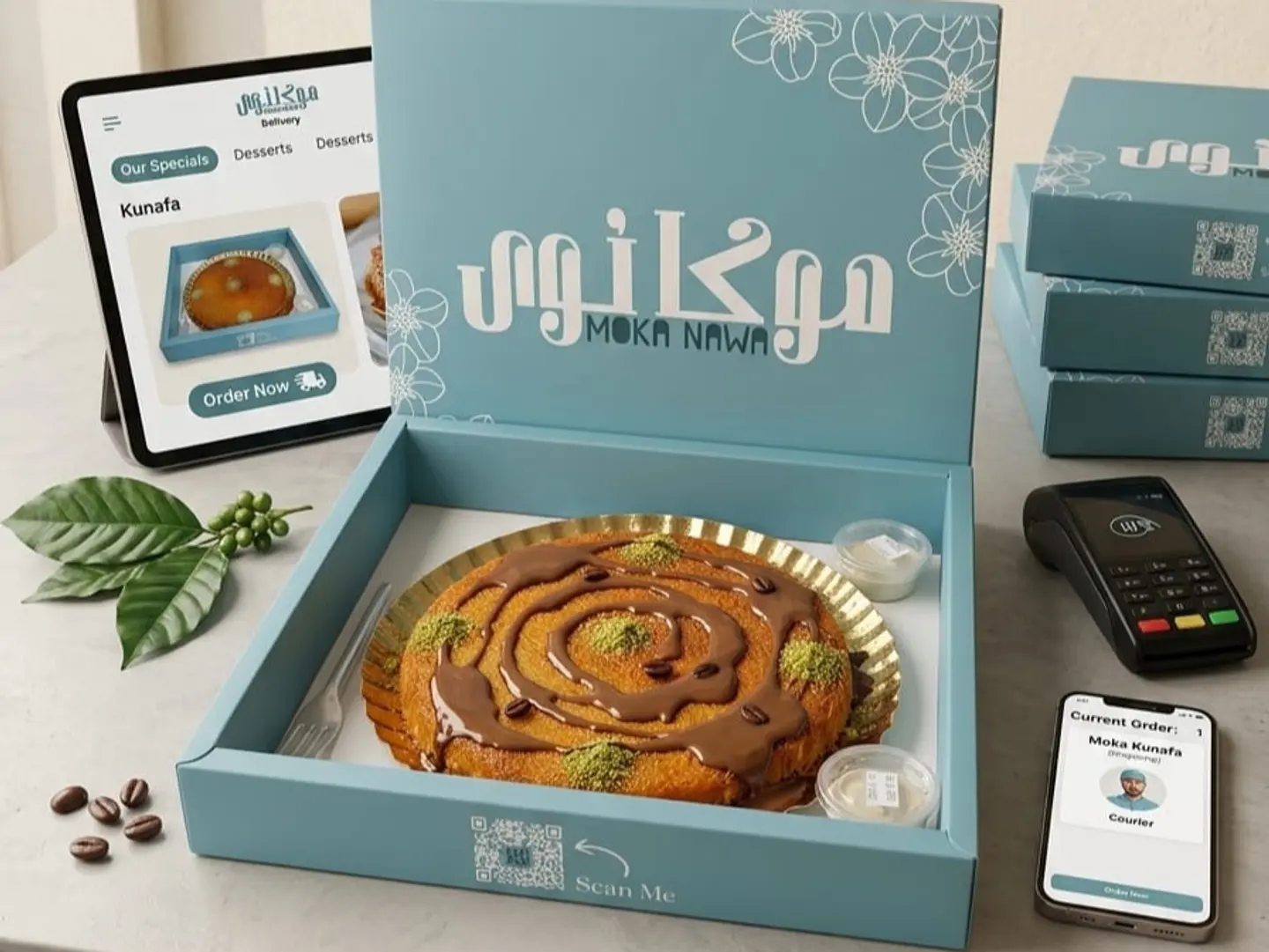 Cream Kunafa With Mocha Sauce Medium