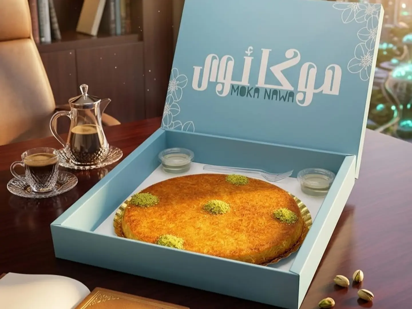 Cheese Kunafa With Cream Medium