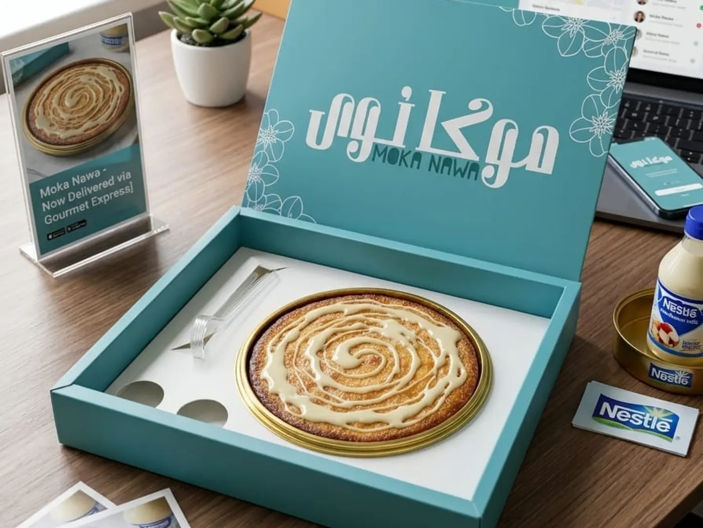 Basbousa With Nestle Cream