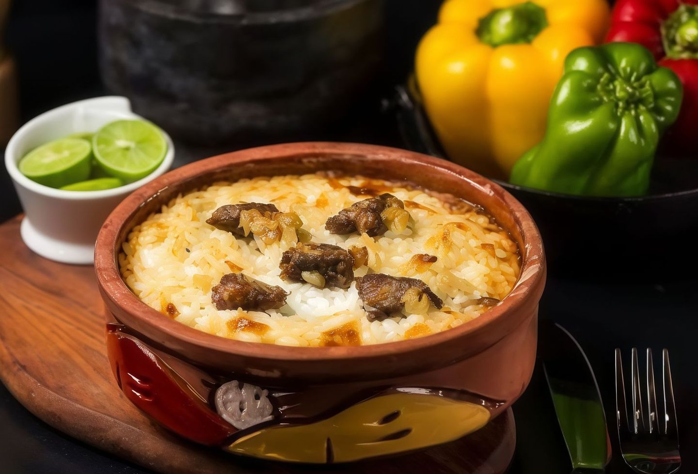 طاجن أرز معمر باللحم