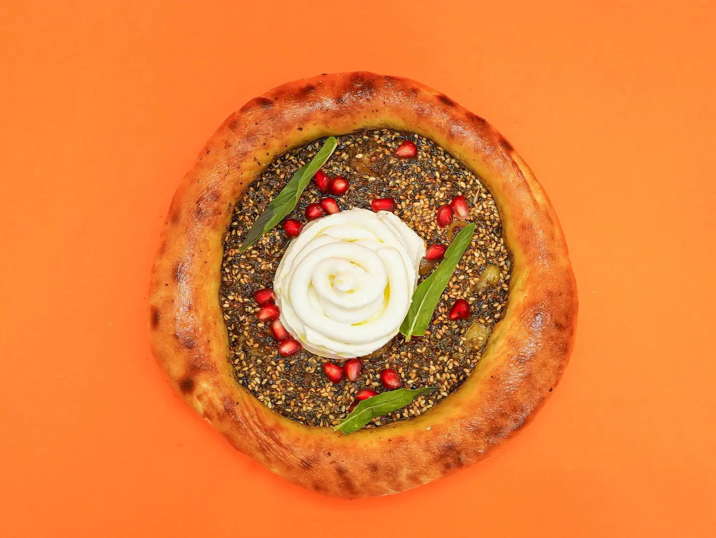 Neapolitan Pizza With Labneh And Za'atar