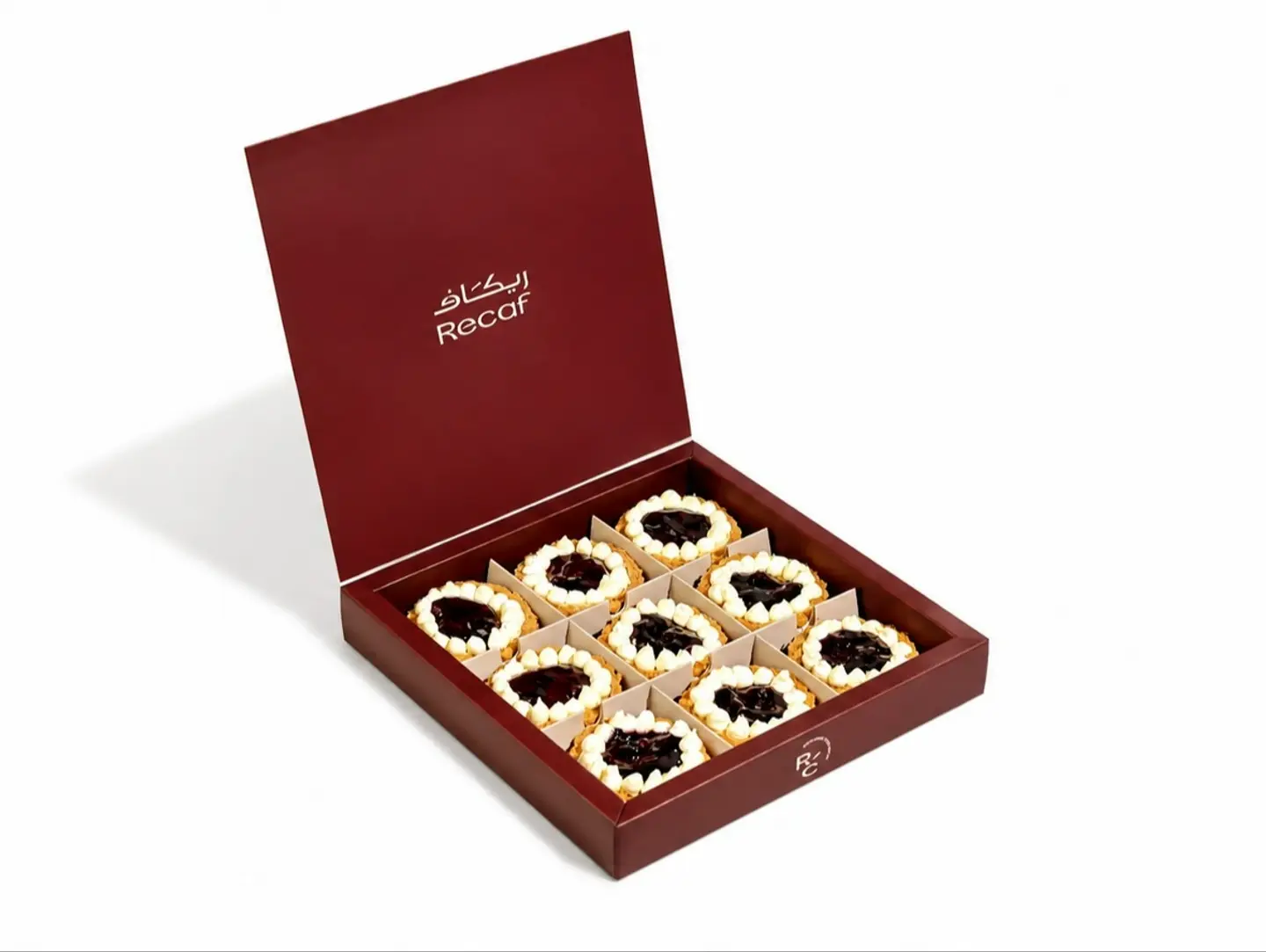 Recheese Cake Box - Recheese Cake 9pcs Box With 1 L Coffee