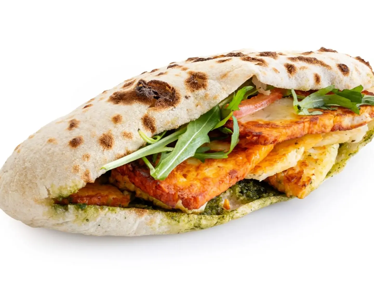 Halloumi Sandwich With Pesto And Tomato