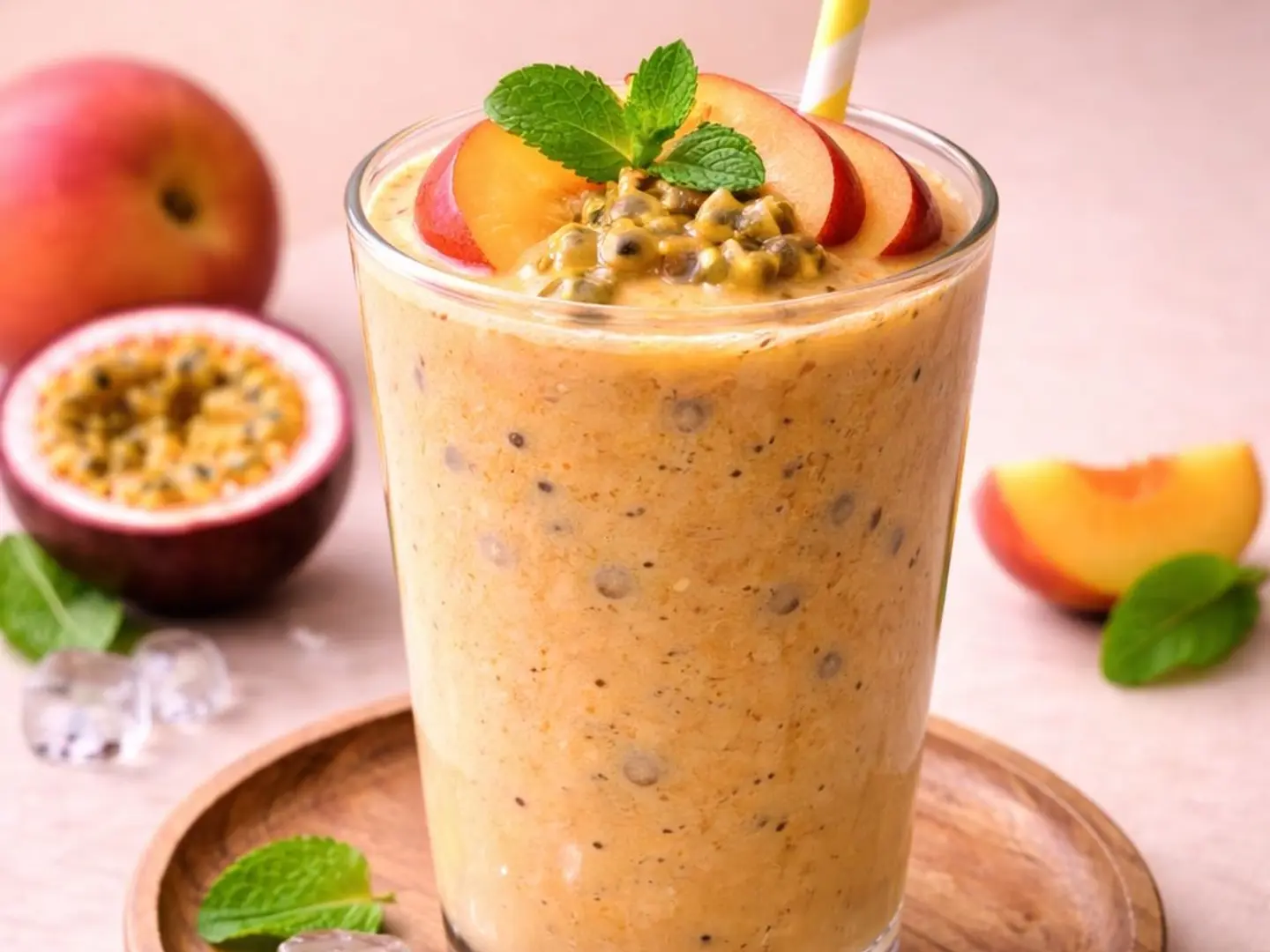 سموثي الخوخ والباشون فروت