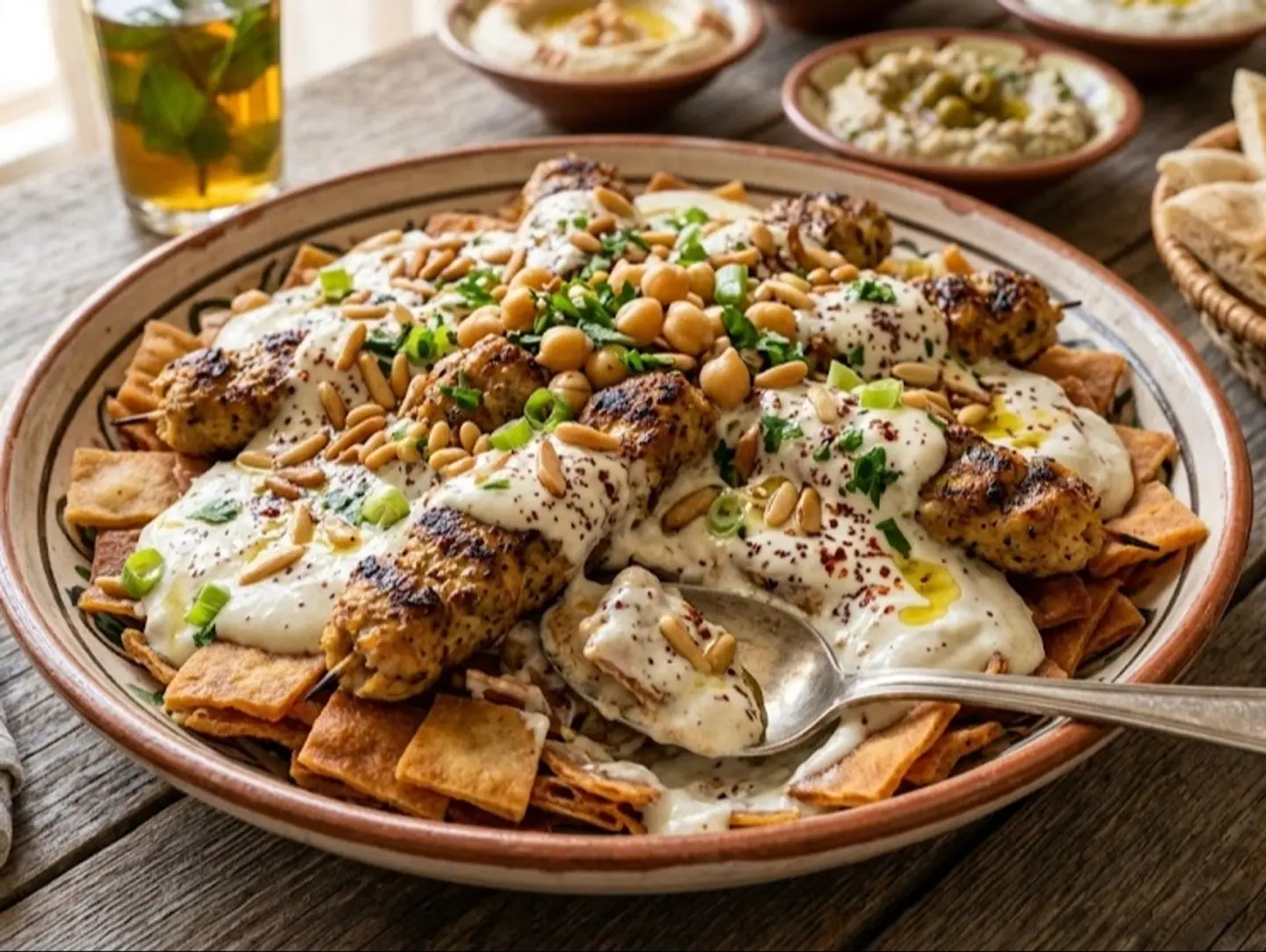 Chicken Kebab Fatteh
