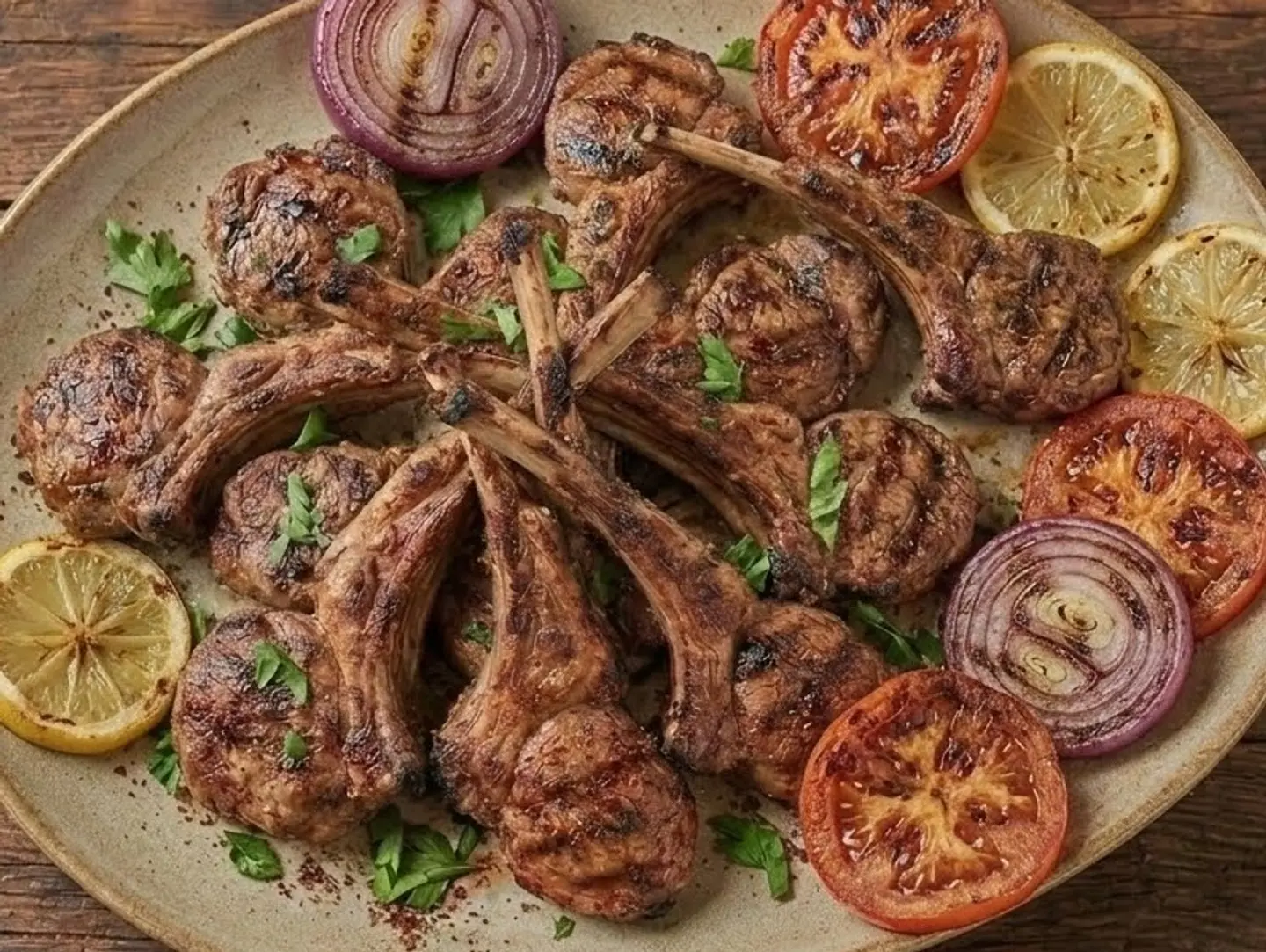 Grilled Lamb Chops Platter