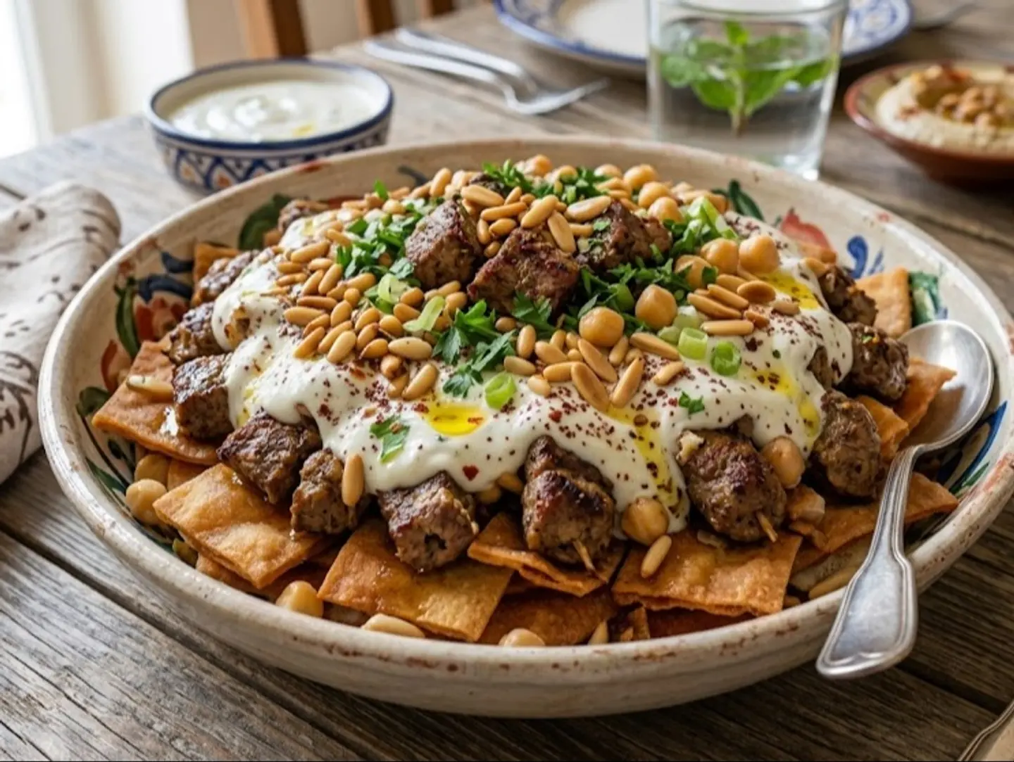 Beef Kebab Fatteh