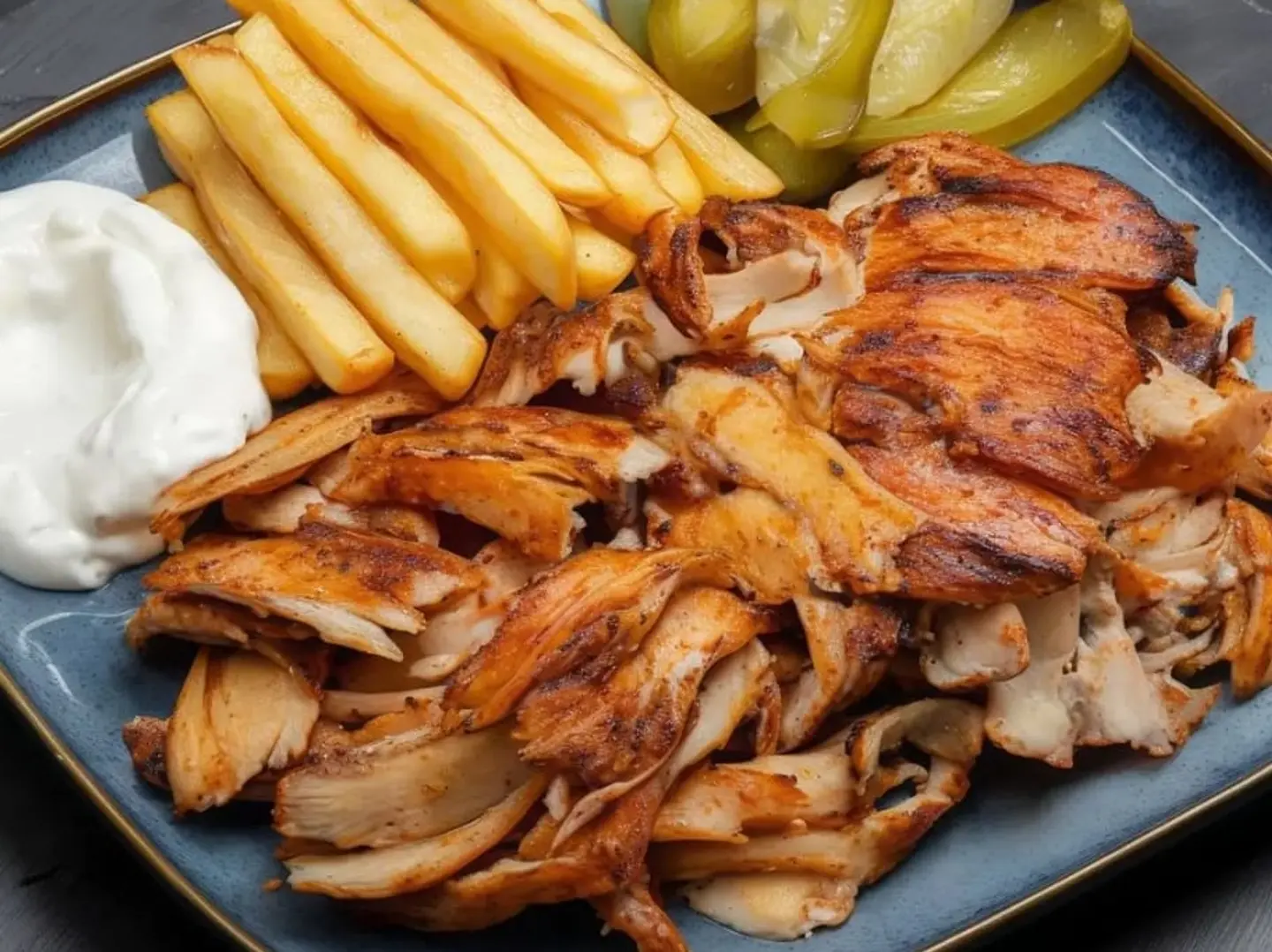 طبق شاورما دجاج كبير