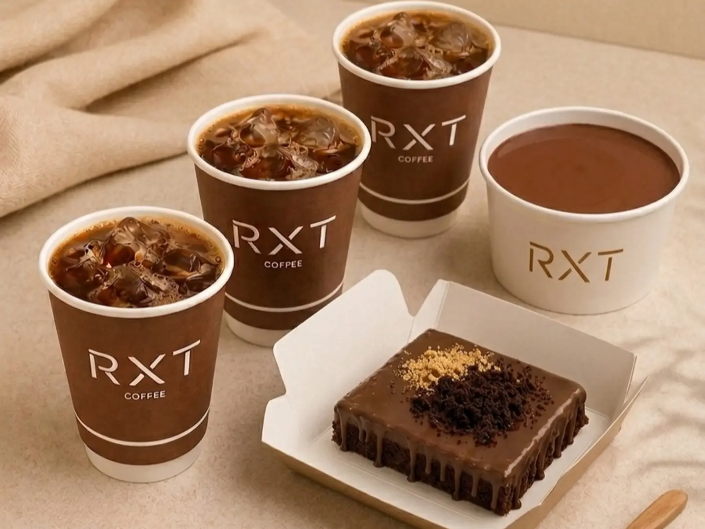 3 Cups Of Coffee Today, Large, With Matilda Cake And Pudding