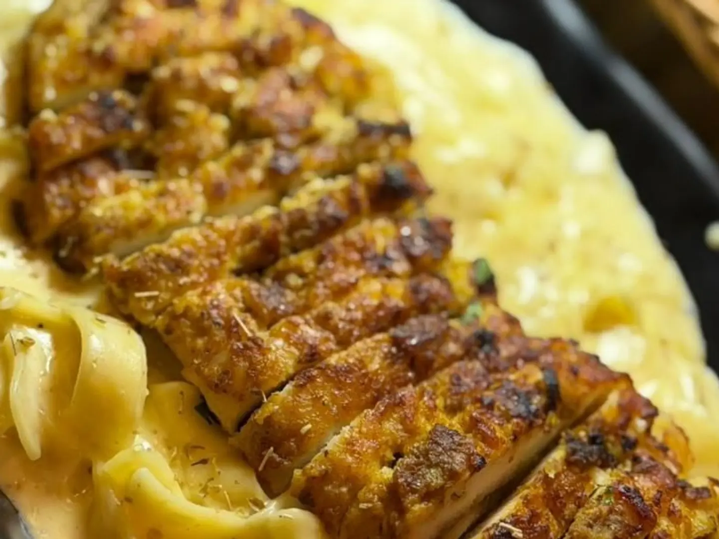 Fettuccine Alfredo Pasta With Grilled Chicken