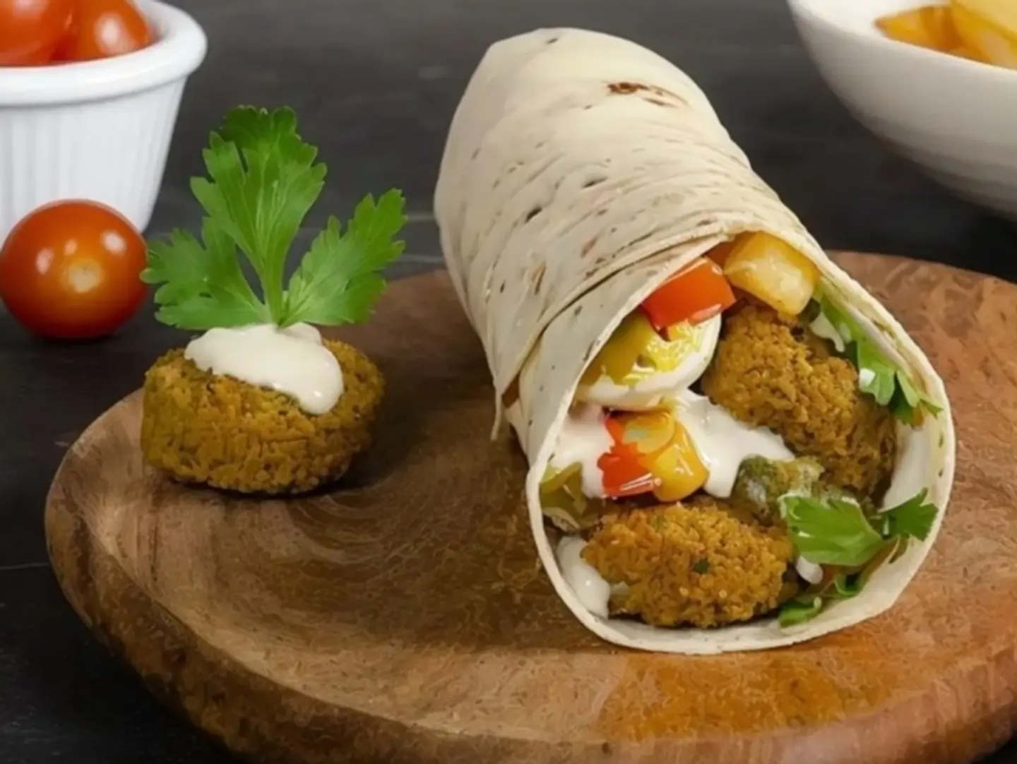 Falafel With Cheese Sandwich - Ordinary Bread