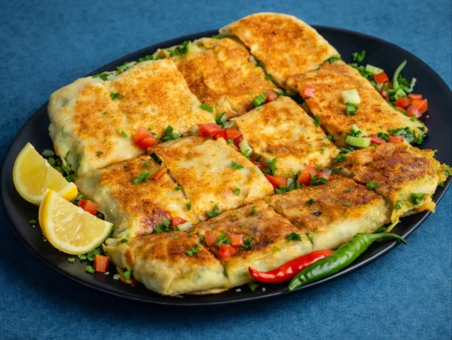 مطبق خضار مع جبن شيدر