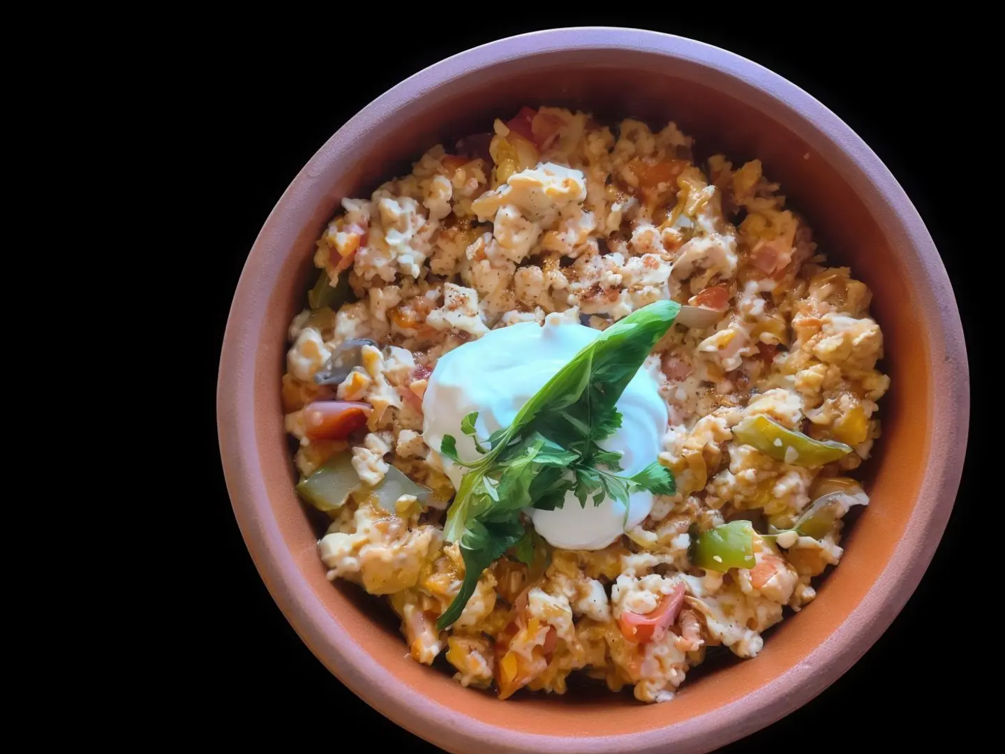 Shakshuka Skillet With Creamy Cheese