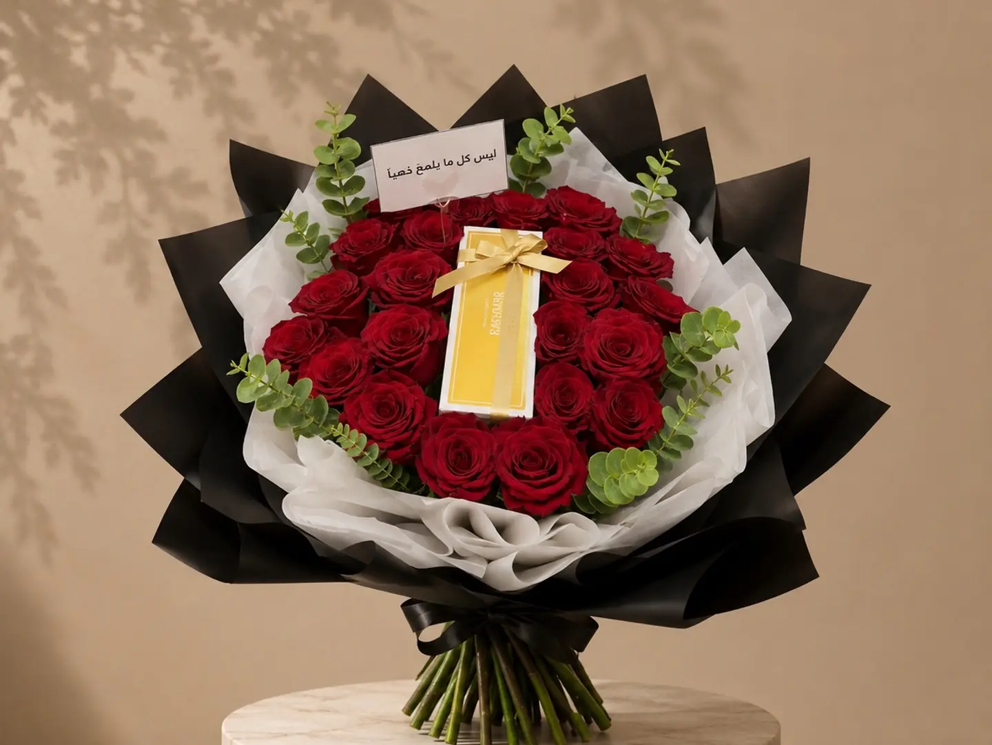 Red Bouquet With Garden Chocolates