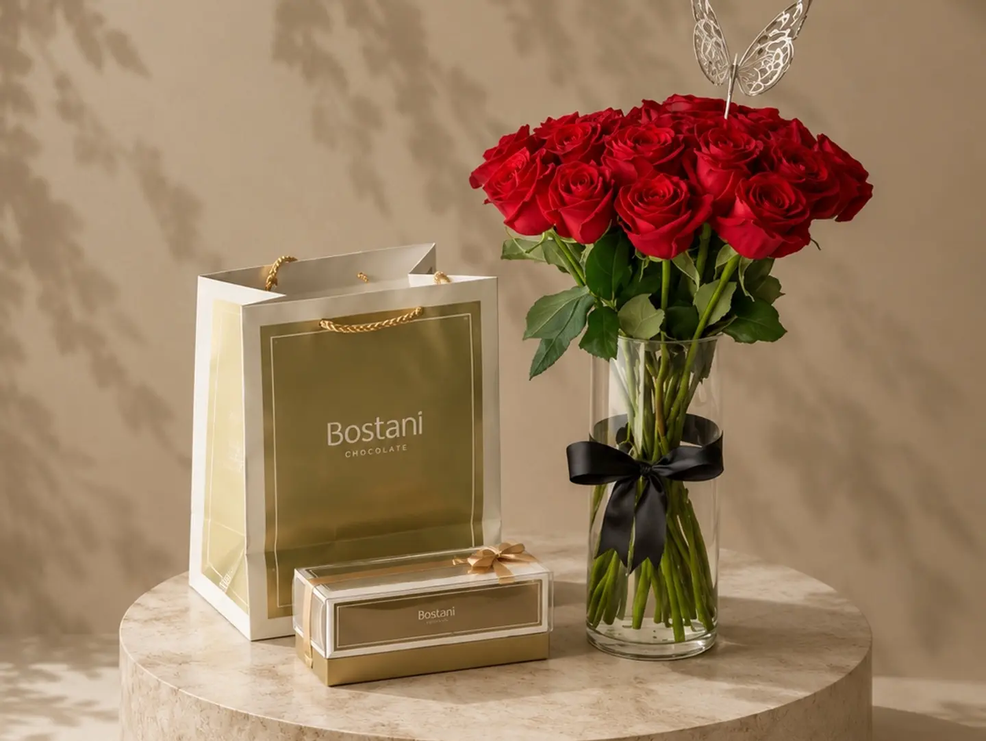 A Vase With Garden Chocolates