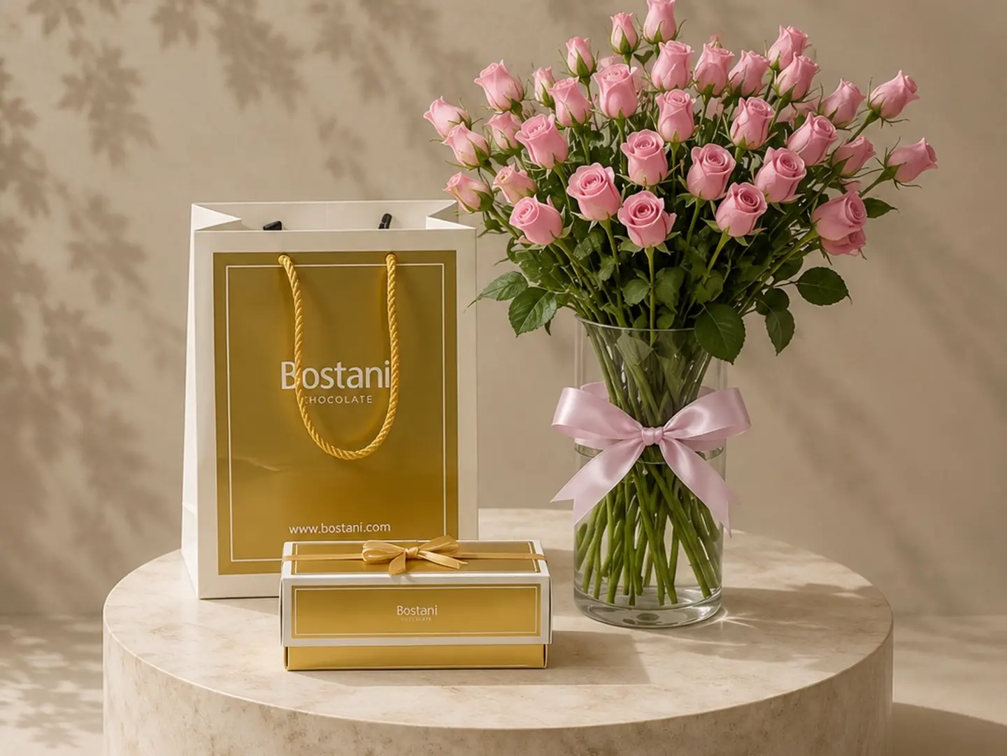 Violet Vase With Garden Chocolates
