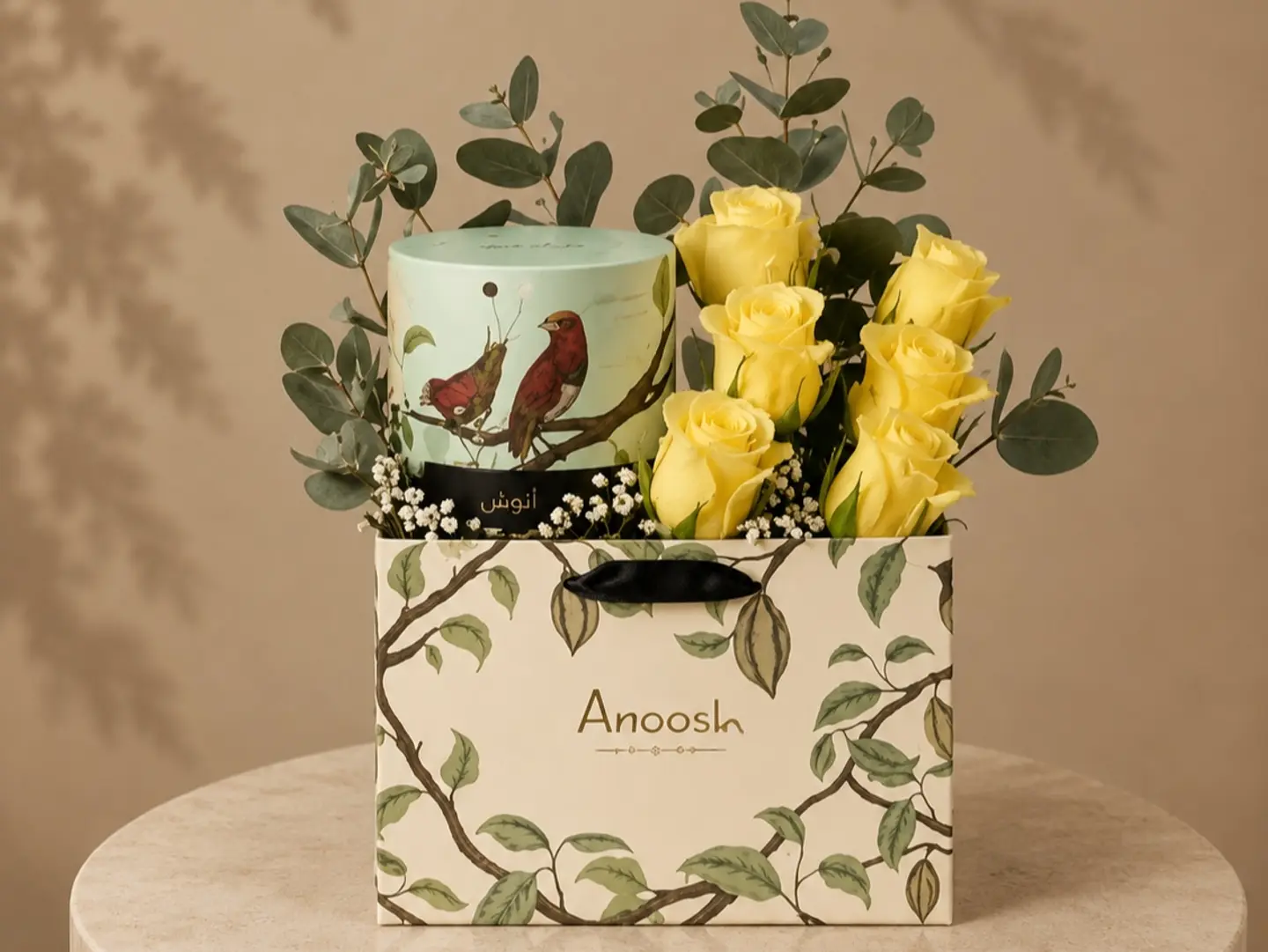 Yellow Paired With Anoush Chocolate