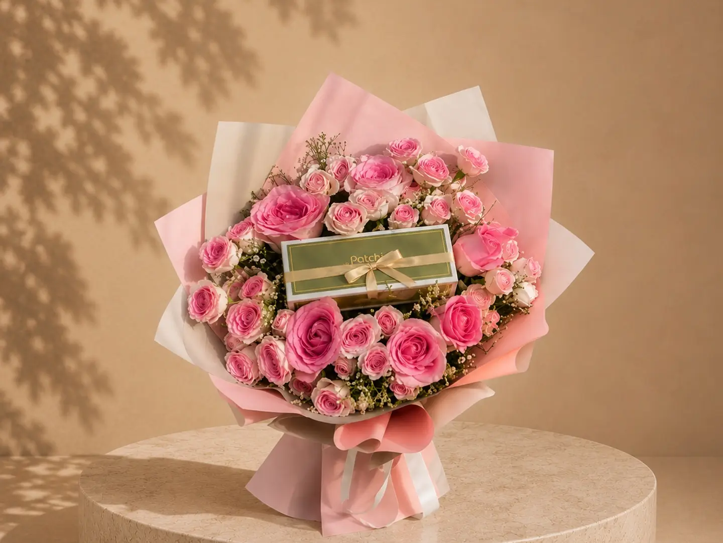 Pampering Bouquet With Bostani Chocolates