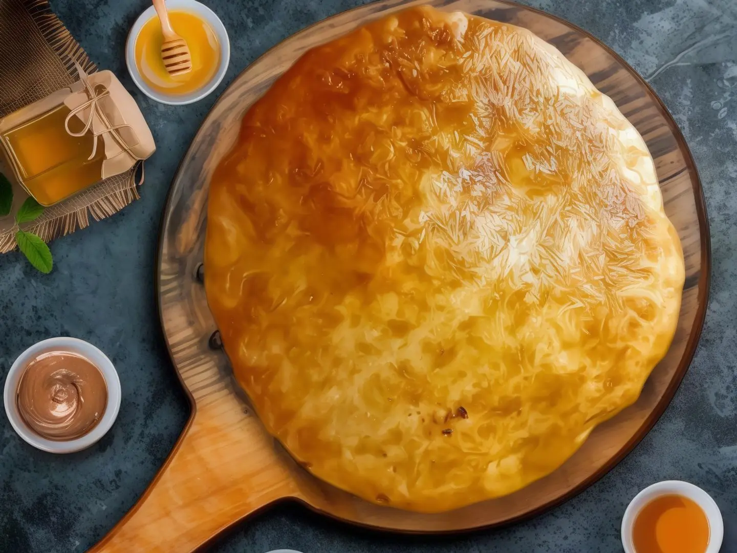 Khudud Albanat With Cream And Honey