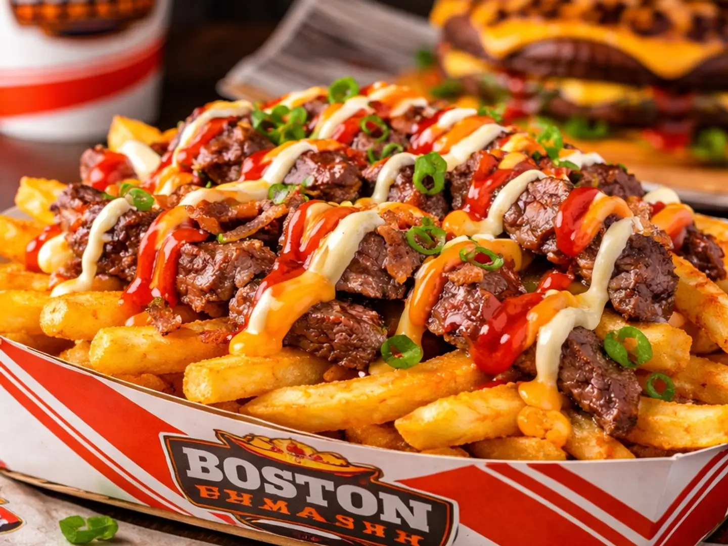 بطاطس سبيشال مع سماش برجر لحم